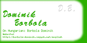 dominik borbola business card